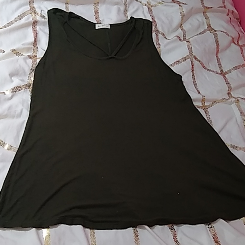 Army green tank top